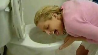 Blonde Lick dirty toilet, ScatKings.com Scat Porn 24 ScatKings.com Scat Porn
