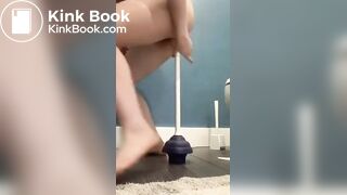 Filthy Jasmine Bush licks shitty plunger clean, ScatKings.com Scat Porn 1 ScatKings.com Scat Porn