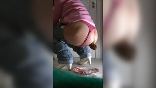 Girl in pink thong shits, ScatKings.com Scat Porn 3 ScatKings.com Scat Porn