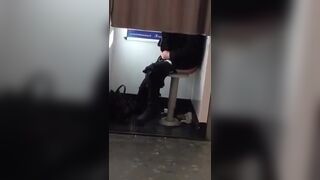 Nasty woman poops in photo booth, ScatKings.com Scat Porn 8 ScatKings.com Scat Porn