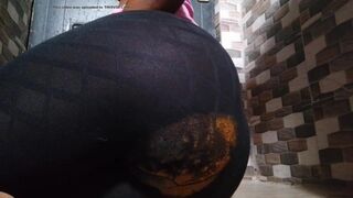 Sexy Hot Black Girl Explodes Her Black Leggings, ScatKings.com Scat Porn 12 ScatKings.com Scat Porn