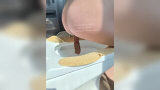 The girl squatted on the toilet to defecate, ScatKings.com Scat Porn 8 ScatKings.com Scat Porn