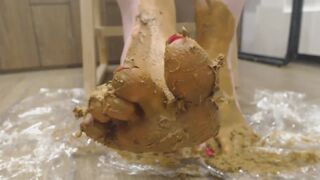 WORSHIP HER FRESH SHIT COVERED NICE HOT PINK TOES, ScatKings.com Scat Porn 1 ScatKings.com Scat Porn